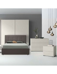 Camera da letto Vip in colore bianco nuvola top mat - Kallea