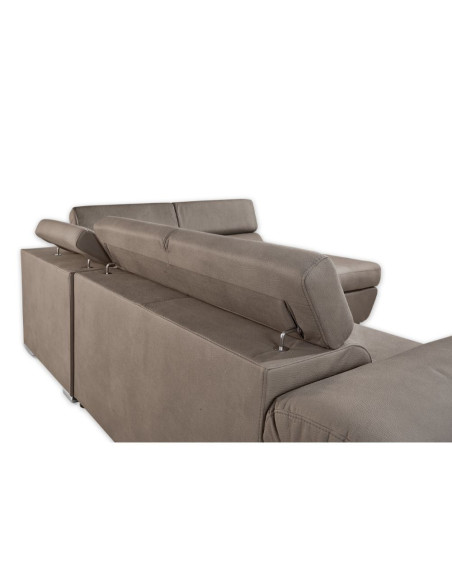 Divano Fiona angolare con penisola destra grigio elephant 95 - Kallea