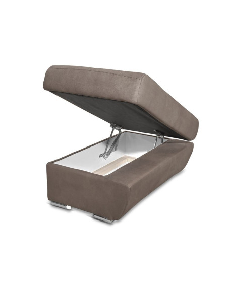 Divano Fiona angolare con penisola destra grigio elephant 95 - Kallea