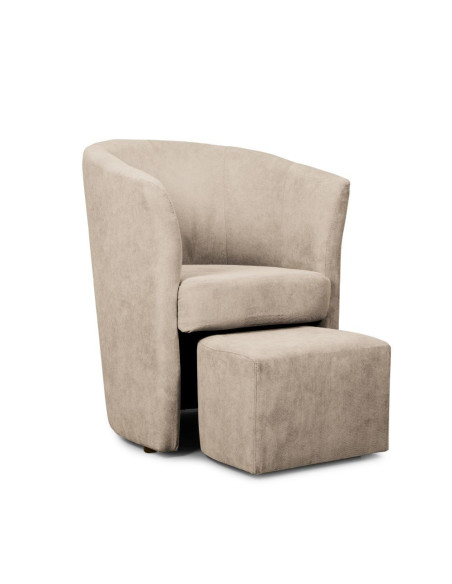 Djerba tessuto crema Soro 23 con pouf estraibile - Kallea