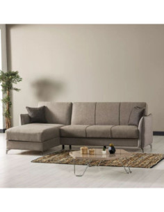 Divano con penisola reversibile Fellis grigio chiaro 176497 - Kallea 2