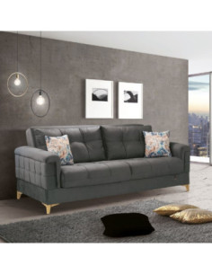 Divano letto contenitore Kemer grigio 07-814 - Kallea