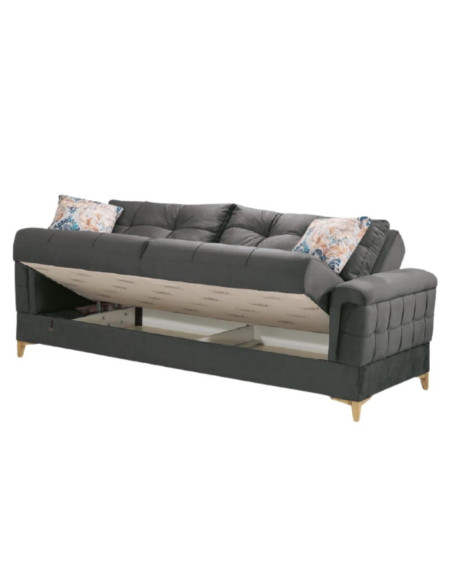 Divano letto contenitore Kemer grigio 07-814 - Kallea