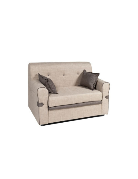 Divano Tokyo 2 posti tessuto cappuccino Viena 3 e Viena 4. - Kallea