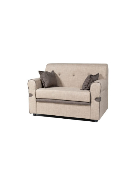 Divano Tokyo 2 posti tessuto cappuccino Viena 3 e Viena 4. - Kallea