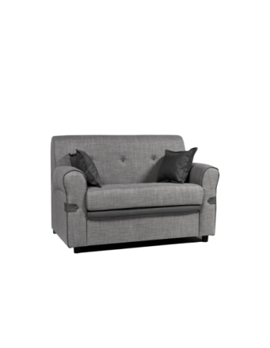 Divano Tokyo 2 posti tessuto grigio Viena 11 e Viena 12. - Kallea