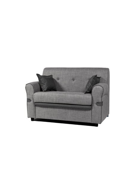 Divano Tokyo 2 posti tessuto grigio Viena 11 e Viena 12. - Kallea