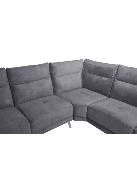 Divano angolare destro New York grigio Orinoco 96 seduta reclinabile - Kallea