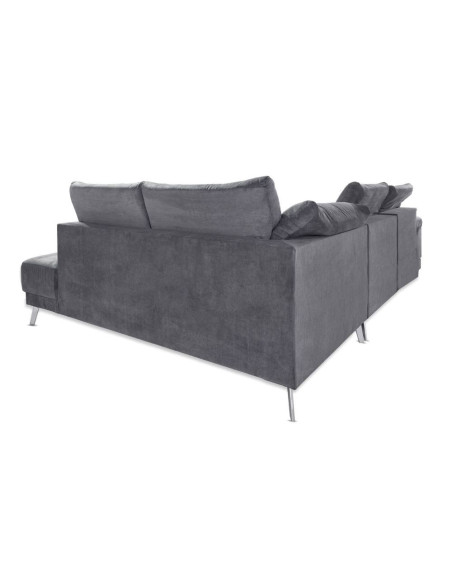 Divano angolare destro New York grigio Orinoco 96 seduta reclinabile - Kallea