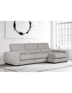 Divano Duke grigio G1312 penisola reversibile e funzione letto - Kallea 2