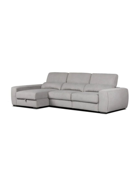 Divano Duke grigio G1312 penisola reversibile e funzione letto - Kallea