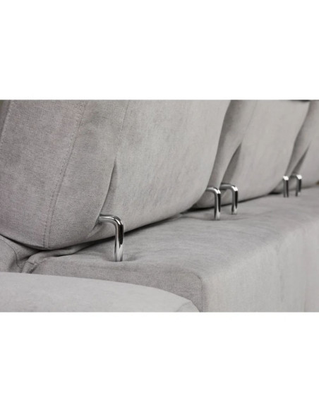 Divano Duke grigio G1312 penisola reversibile e funzione letto - Kallea