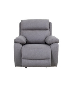 Poltrona Siviglia recliner elettrico Nabuk light grey - Kallea