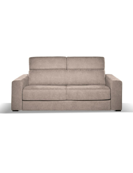 Divano letto Crien 3 posti con poggiatesta reclinabili colore tortora roma 10 - Kallea
