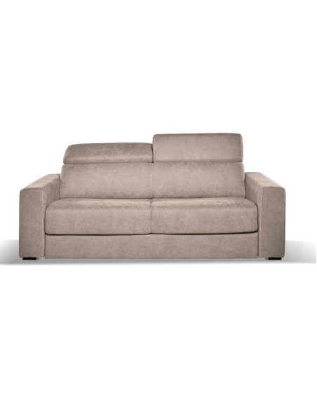 Divano letto Crien 3 posti con poggiatesta reclinabili colore tortora roma 10 - Kallea