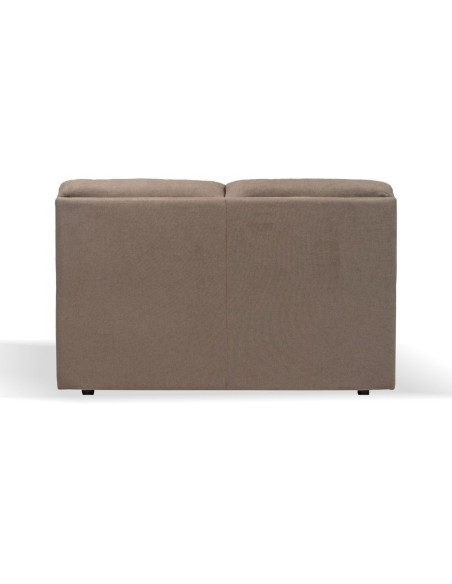 Divano Alenda 2 posti fisso con piedini quadrati colore Roma 10 tortora - Kallea