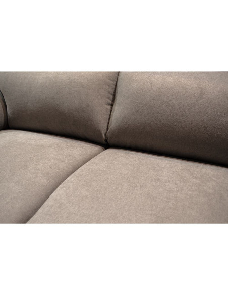 Divano Alenda 2 posti fisso con piedini quadrati colore Roma 10 tortora - Kallea