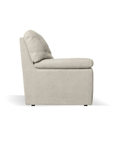 Divano Alenda 2 posti fisso con piedini quadrati colore Roma 05 beige - Kallea