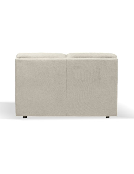 Divano Alenda 2 posti fisso con piedini quadrati colore Roma 05 beige - Kallea