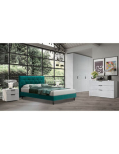 Camera da letto Follia bianco portland e maniglie antracite - Kallea 2