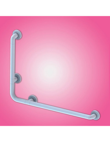 Corrimano angolare di sicurezza 78 x 55.5 cm per disabili colore bianco - Kallea