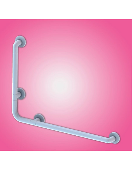 Corrimano angolare di sicurezza 78 x 55.5 cm per disabili colore bianco - Kallea