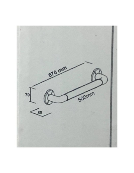 Corrimano di sicurezza 67 cm. per disabili colore bianco - Kallea