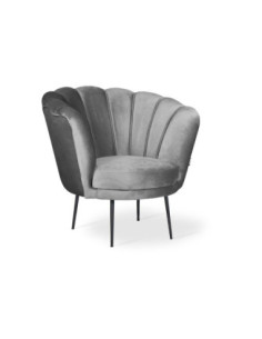 Poltrona Orel in velluto grigio Riviera 20 - Kallea 2