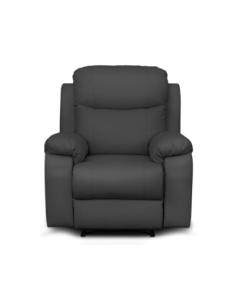 Poltrona Chicago reclinabile in ecopelle Cayenne 20 grafite - Kallea 2