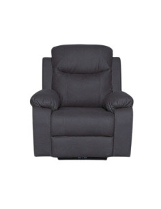 Poltrona Chicago recliner manuale in tessuto Twist 20 grigio - Kallea 2