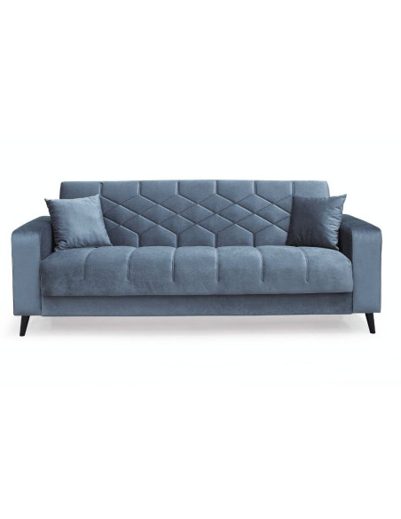 Divano letto contenitore Columbia 3 posti colore grigio 52-103 - Kallea