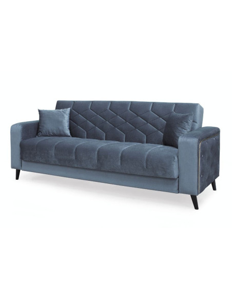 Divano letto contenitore Columbia 3 posti colore grigio 52-103 - Kallea