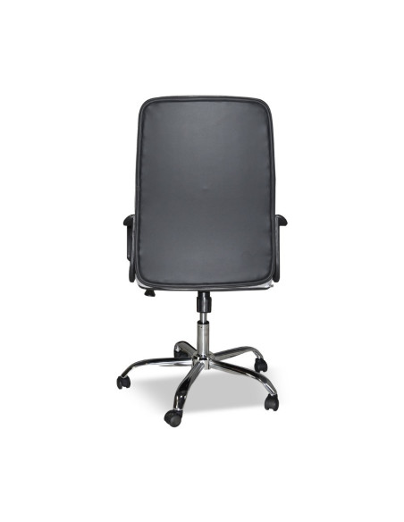 Poltrona da ufficio CR106H in tessuto grigio e base cromata - Kallea