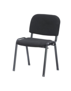 Sedia da ufficio con struttura in metallo nero e tessuto nero - Kallea 2