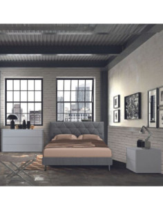 Camera da letto Piera grigio frassinato con letto contenitore - Kallea 2