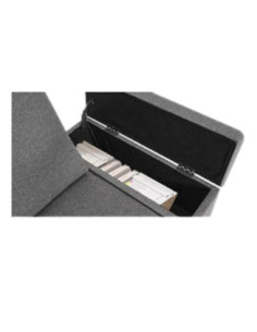 Divano angolare destro Dina con bracciolo apribile contenitore colore grigio - Kallea 2