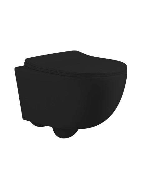 WC sospeso YJ-2381MB 36.5x48.5x36.5 cm nero opaco - Kallea