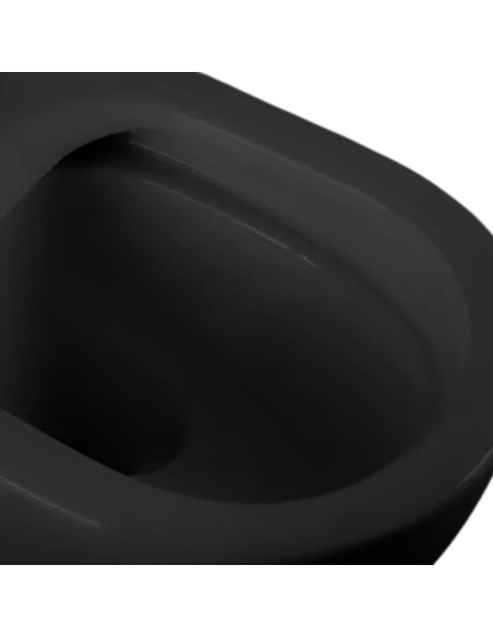 WC sospeso YJ-2381MB 36.5x48.5x36.5 cm nero opaco - Kallea