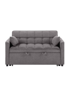 Divano letto Eiri 2 posti in tessuto ZE119-15 grigio - Kallea 2