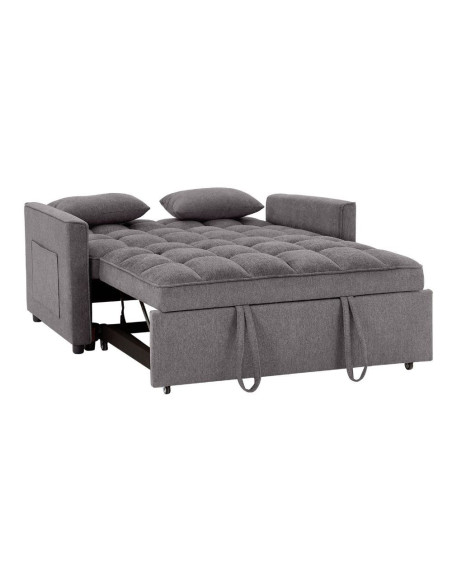 Divano letto Eiri 2 posti in tessuto ZE119-15 grigio - Kallea