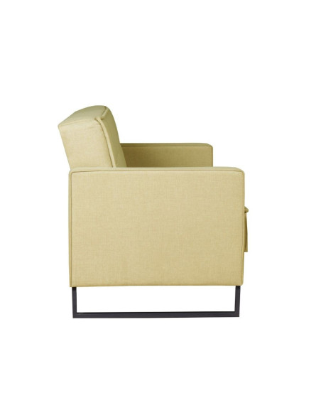 Divano letto contenitore Legen 3 posti in vellutino senape 02-450 - Kallea