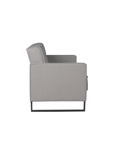 Divano letto contenitore Legen 3 posti in vellutino grigio 07-450 - Kallea