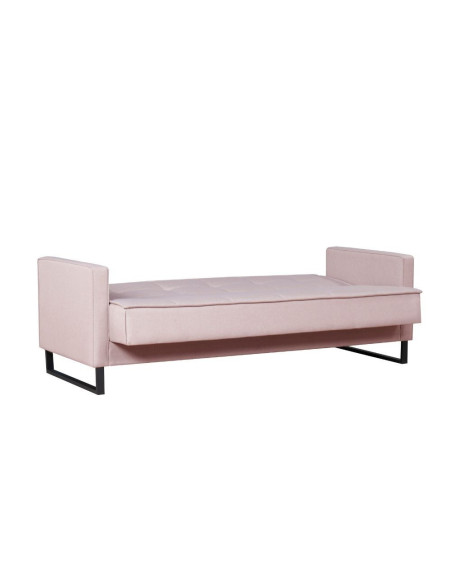 Divano letto contenitore Legen 3 posti in vellutino rosa antico 12-450 - Kallea