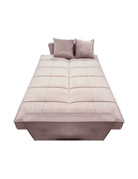 Divano letto contenitore Legen 3 posti in vellutino rosa antico 12-450 - Kallea
