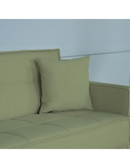 Divano letto contenitore Legen 3 posti in vellutino verde oliva 18-450 - Kallea