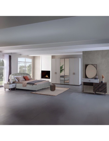 Camera da letto Merlin in colore mozambik spatolato - Kallea