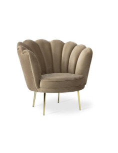 Poltrona Orel in velluto nocciola Riviera 02 - Kallea 2