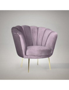 Poltrona Orel in velluto glicine Riviera 12 - Kallea