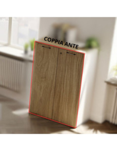 Coppia ante h 87 per modulo ufficio a giorno Ibisco colore noce naturale - Kallea