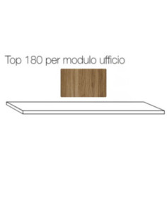 Top 180x45 per modulo ufficio Ibisco noce naturale - Kallea 2
